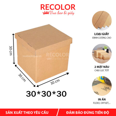 Thùng carton nắp rời 30*30*30