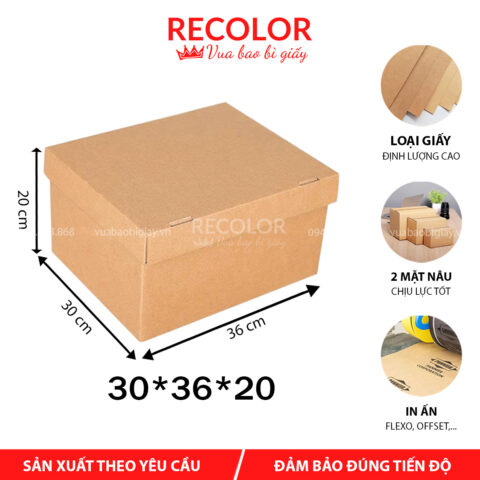 Thùng Carton Nắp Rời 7 Lớp 36*30*20- TC075
