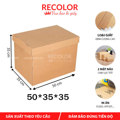 Thùng Carton Nắp Rời 7 Lớp 50*35*35 - TC072