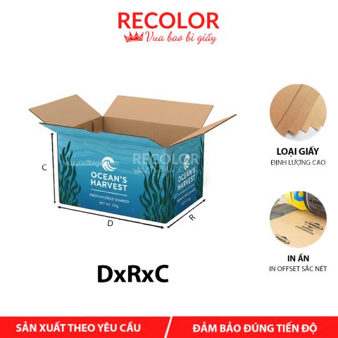 Thùng carton đựng rong biển khô 5 lớp-TCP011