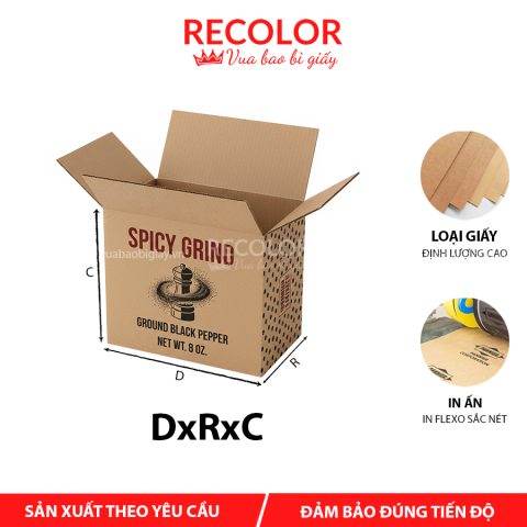 Thùng carton đựng tiêu xay 5 lớp-TCP018