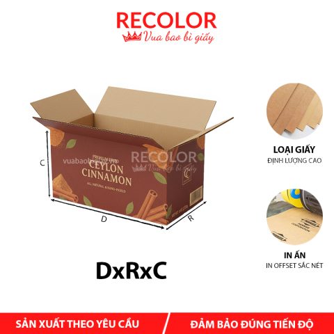 Thùng carton đựng quế khô 3 lớp-TCP019