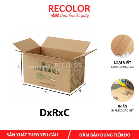 Thùng carton đựng sả khô 3 lớp-TCP021