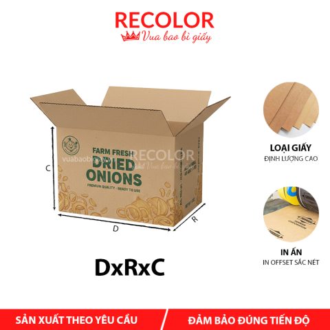 Thùng carton đựng hành khô 3 lớp-TCP024