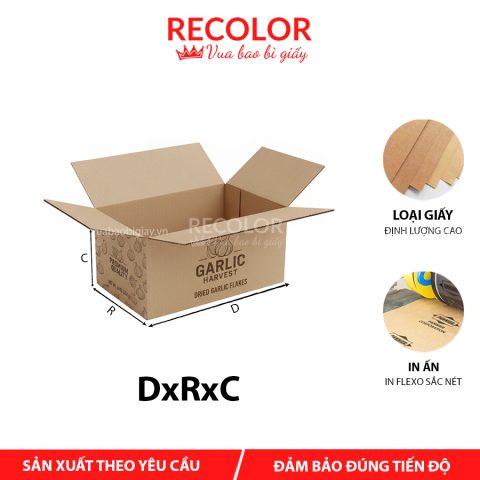 Thùng carton đựng tỏi khô 3 lớp-TCP025
