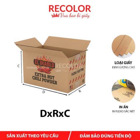Thùng carton đựng ớt bột 3 lớp-TCP027