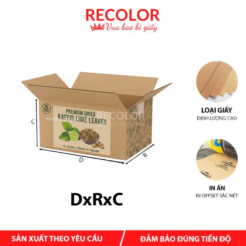 Thùng carton đựng lá chanh khô 3 lớp-TCP028