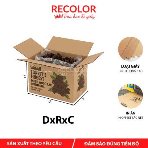 Thùng carton đựng mộc nhĩ khô 5 lớp-TCP032