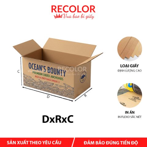 Thùng carton đựng cá cơm khô 5 lớp-TCP039