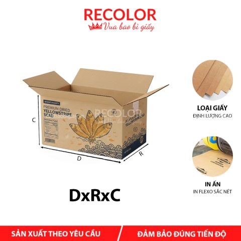 Thùng carton đựng cá chỉ vàng khô 3 lớp-TCP040