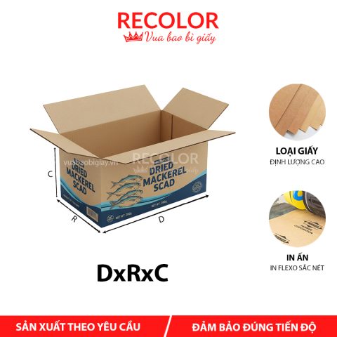Thùng carton đựng cá nục khô 3 lớp-TCP041