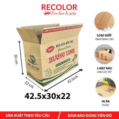 Thùng Carton 5 Lớp Sóng BC In Flexo 42,5*22*30 - TCP047
