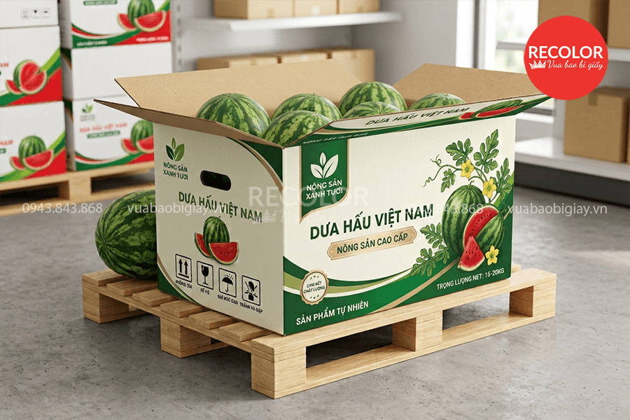 Nhu cầu sử dụng thùng carton đựng dưa hấu trong nước