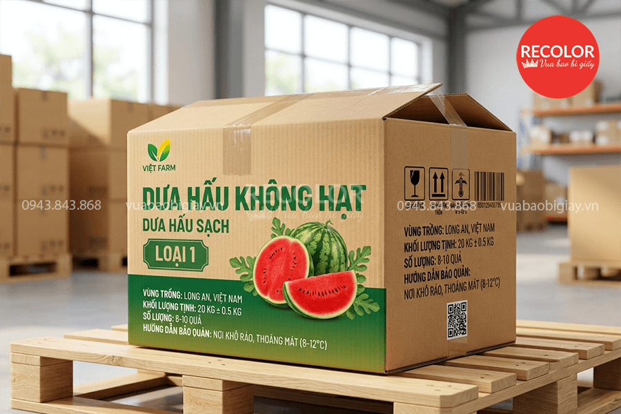 Đặc điểm của thùng carton đựng dưa hấu