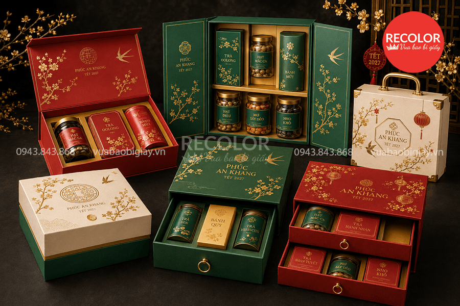 Các loại hộp giấy đựng quà tết được ưa chuộng
