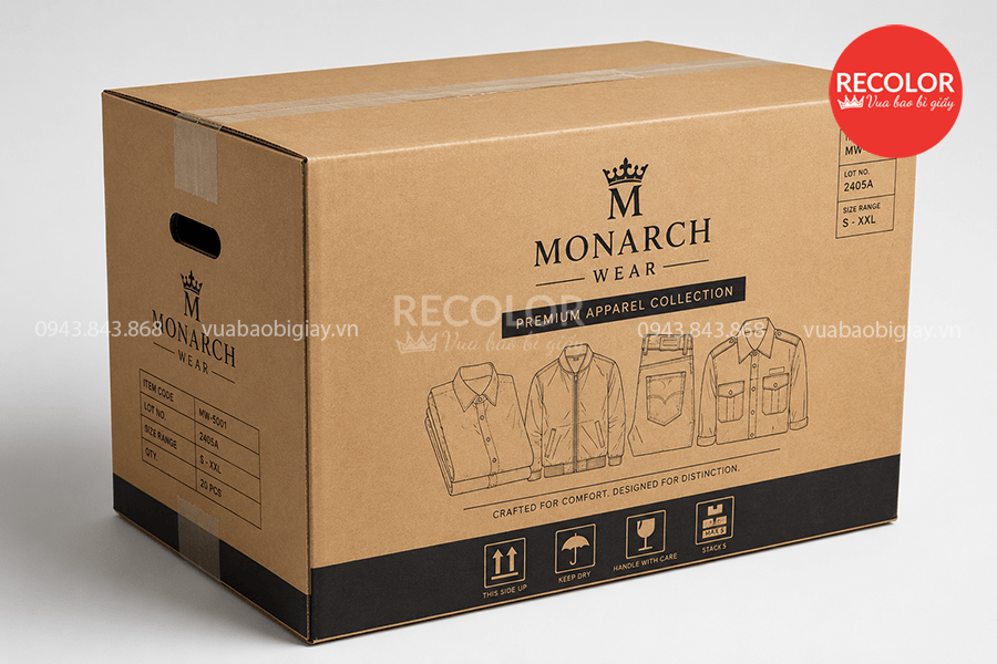 Thùng carton 5 lớp đựng hàng may mặc